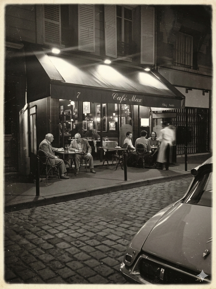 Le CaféMax en noir et blanc, historique